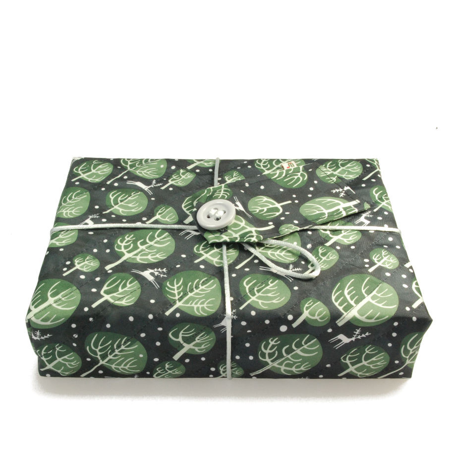 Resuable gift wrap - in fabric | Medium Crackle Wrap - Midnight Blue