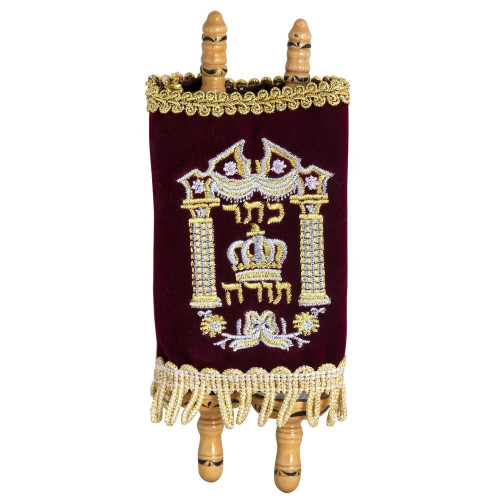 Children's Torah Scroll Maroon Red