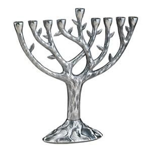 Textured "Tree of Life" (TM) Menorah 10.75" tall