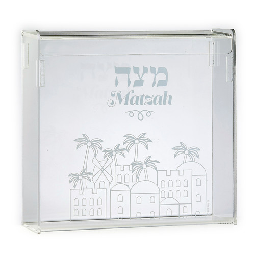 Acrylic Flip Top Matzah Box