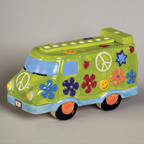 The Peace Car Ceramic Menorah