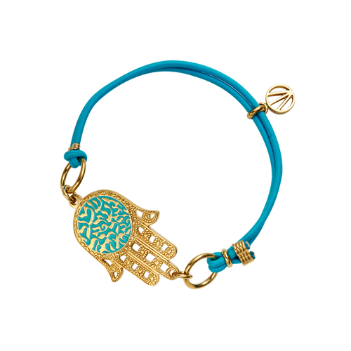 Rachel-רחל Shema Hamsa Bracelet