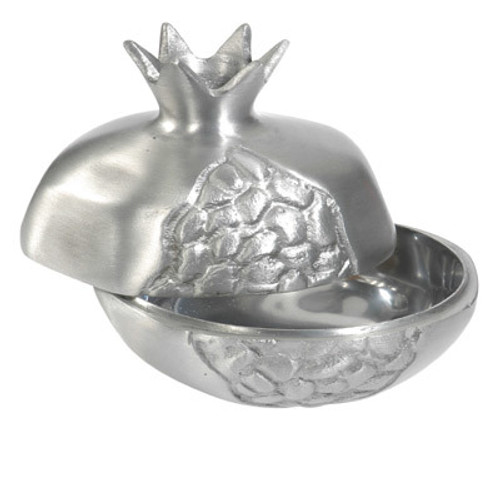 Aluminum Pomegranate Honey Dish (Small) - Silver