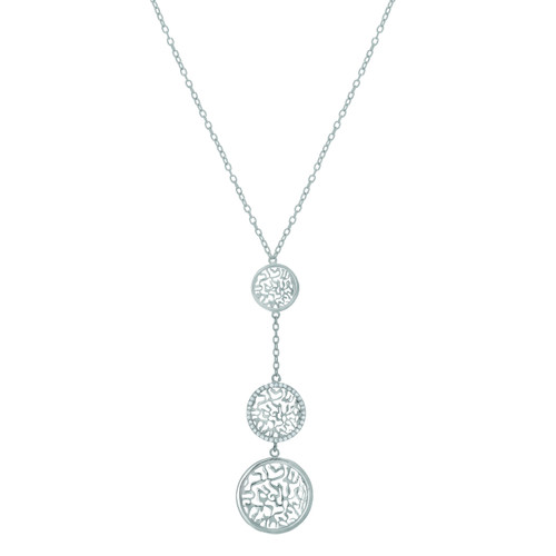 Alona - Shema-Or silver necklace with triple charms