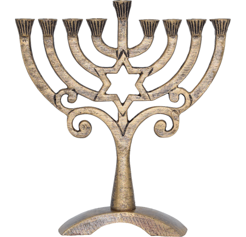 Antiqued Menorah Bronze