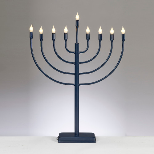 LED Traditional Metal Electric Navy Menorah