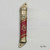 Decorated Pewter Mezuzah "Red Harmony" - 4" Decorated Pewter Mezuzah "Red Harmony" - 4" [[product_type]]
