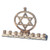 Brass Menorah with a Star Of David Design