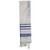 Woll 24" Blue and White with Silver stripe Talit without bag