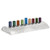Highly Polished Hammered Stainless Steel Menorah With Colored Aluminum Cups