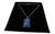 John Bead  Semiprecious Stone Pendant Rectangle Blue With Silver Plated Necklace