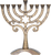 Antiqued Menorah Bronze