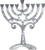 Antiqued Menorah Silver