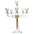 Crystal Candelabra with Six Arms and Inner Gemstones Gold