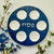 Classic Ceramic Seder Plate With Gold Accents - New Design