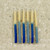 Blue & Natural Hand-Dipped Chanukah Beeswax Candles