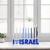 "I Love Israel" Hand-Painted Ceramic Menorah