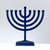 Traditional Hammered Menorah - Navy Matte Finish