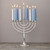 Silvertone Classic Elegance Menorah with Hammered Accent