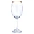 Glass Laser Engraved Cup of Eliyahu with Gold Trim