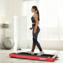 2.25HP 2 in 1 Folding Treadmill W/APP Speaker Remote Home Gym Single Display Screen Red