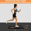 GOYOUTH Under Desk Treadmill with Remote Control, Bluetooth Speaker & LED Display Perfect for Home Gym or Office