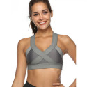 Seamless Sports Bras for Women High Impact Racerback Padded Yoga Gym Tops Workout Black/Gray/Blue