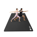 YR Large Exercise Mat 6' x 4' 10mm Thick NBR Stretching Yoga Pilates Workout for Home Gym Black