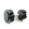 CAP Barbell 25 lb Adjustable Dumbbell Set, Quick Select Adjustability from 5-25 lb, Pair, Black