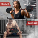 Wesfital 66LBS Adjustable Dumbbell Weight Sets for Bodybuilding Gym Exercise Training Barbells