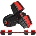 Wesfital 66LBS Adjustable Dumbbell Weight Sets for Bodybuilding Gym Exercise Training Barbells