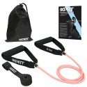 XPRT Fitness Signle Resistance Band Home Gym Exercise Band with Handles and Door Anchor 10 LB