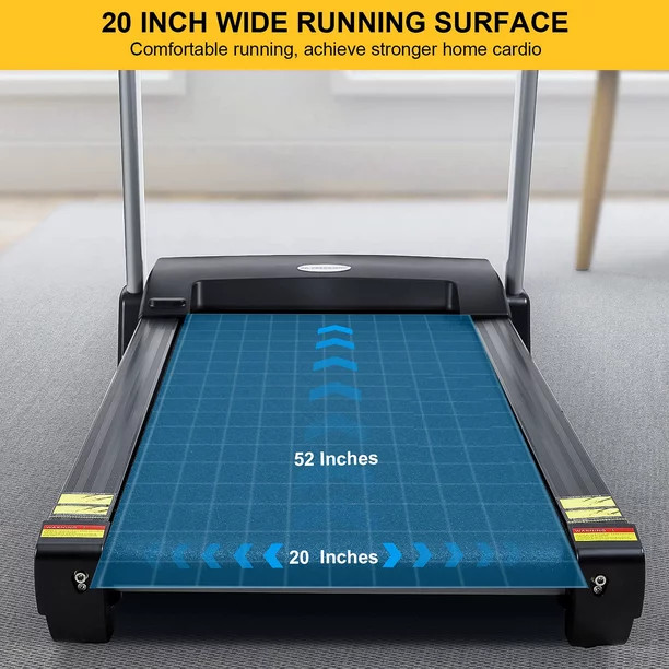 MaxKare 3HP Folding Treadmill with 15 Auto Incline, 10 MHP Electric