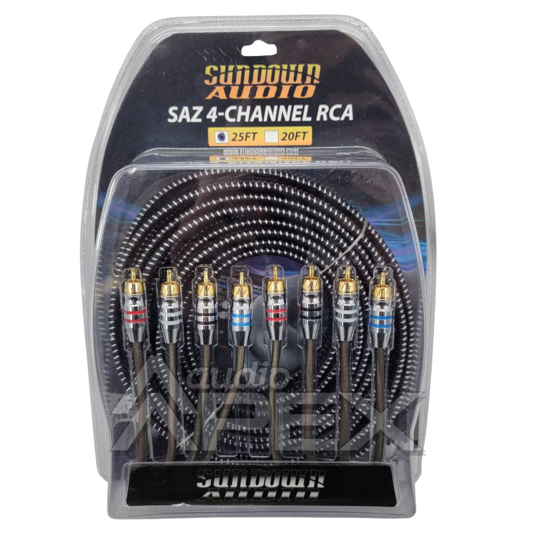 Sundown Audio 25 ft. 4 Channel High Quality RCA Interconnect