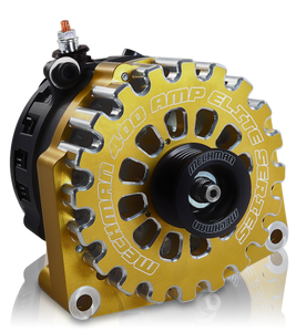 High Output 400A large case BILLET alternator for 2001-2007 GM truck 6.6l Diesel - side output stud - GOLD B11348400GO Mechman High Output 400A large case BILLET alternator for 2001-2007 GM truck 6.6l Diesel - side output stud - GOLD B11348400GO Mechman