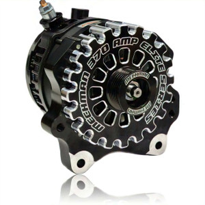 370-amp Billet V-mount alternator for SOHC Ford Modular Engines B7773370B Mechman 370-amp Billet V-mount alternator for SOHC Ford Modular Engines B7773370B Mechman