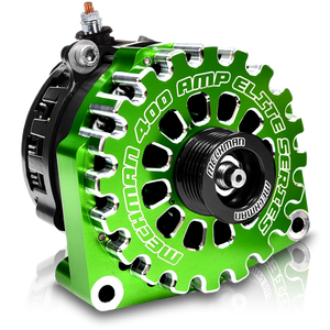High Output 400A large case BILLET alternator for 2001-2007 GM truck 6.6l Diesel - side output stud - Green B11348400GN Mechman High Output 400A large case BILLET alternator for 2001-2007 GM truck 6.6l Diesel - side output stud - Green B11348400GN Mechman