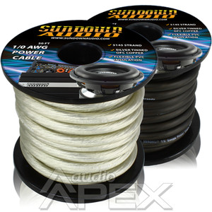 Sundown Audio 1/0 AWG Gauge OFC Power /Ground Cable BY THE FOOT Sundown Audio 1/0 AWG Gauge OFC Power /Ground Cable BY THE FOOT