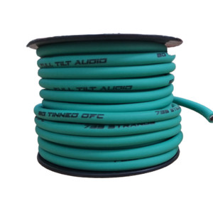 Full Tilt Audio Teal 8 Gauge 50 Foot Tinned OFC Oxygen Free Copper Power/Ground Cable/Wire Full Tilt Audio Teal 8 Gauge 50 Foot Tinned OFC Oxygen Free Copper Power/Ground Cable/Wire