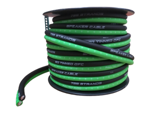 Full Tilt Audio Green/Black 8 Gauge 50 Foot Tinned OFC Oxygen Free Copper Speaker Cable Wire Full Tilt Audio Green/Black 8 Gauge 50 Foot Tinned OFC Oxygen Free Copper Speaker Cable Wire