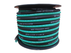 Full Tilt Audio Teal/Black 8 Gauge 50 Foot Tinned OFC Oxygen Free Copper Speaker Cable Wire Full Tilt Audio Teal/Black 8 Gauge 50 Foot Tinned OFC Oxygen Free Copper Speaker Cable Wire