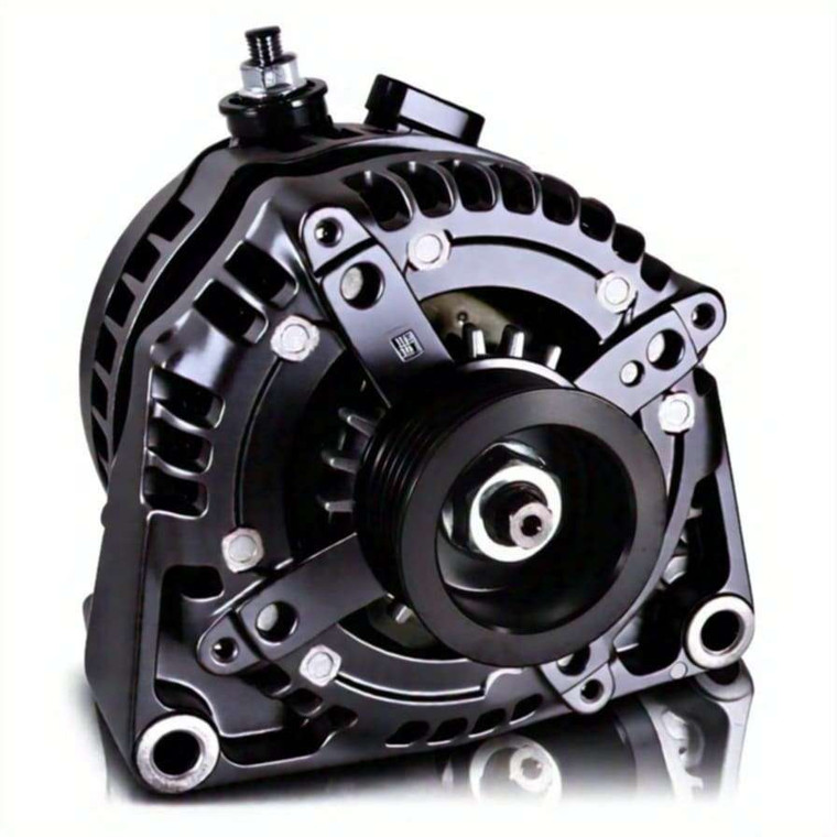 170 amp high output racing alternator for GM truck LS brackets - BLACK 8237170B Mechman