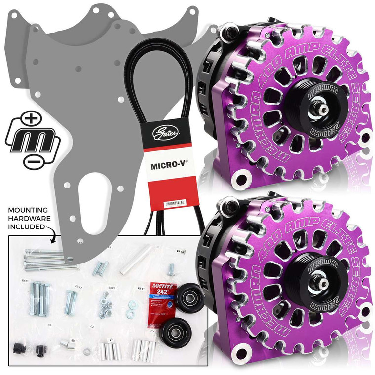 Dual Bracket Purple 05-13 GM Trucks w/4.8L, 5.3L, & 6.0L (Includes B8206400PU and B8302400PU) D205PU Mechman