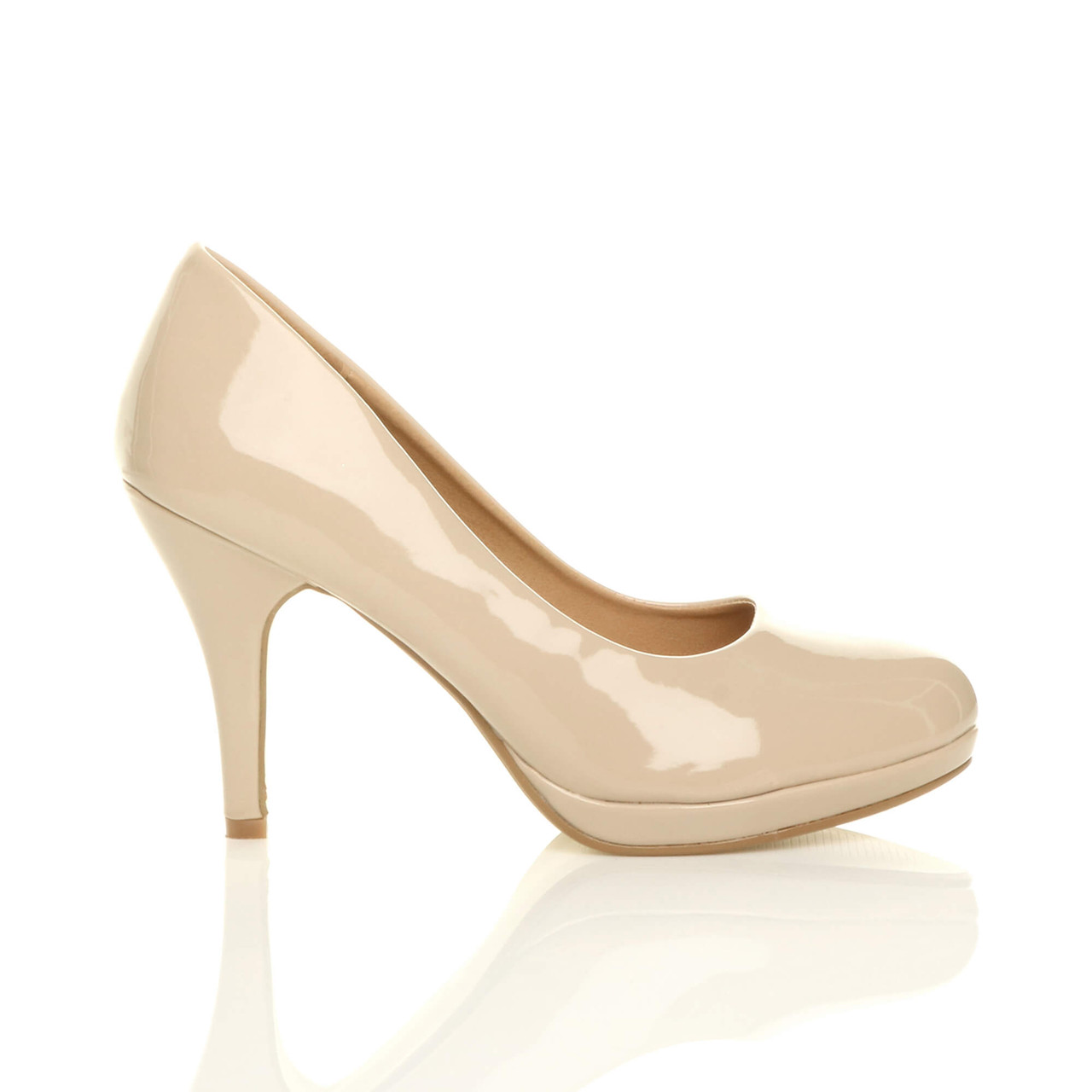 Womens High Heel Platform Court Shoes