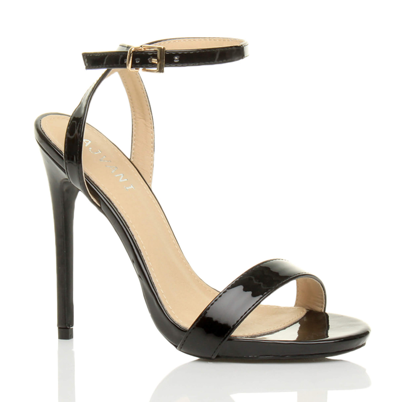 black and gold barely there heels