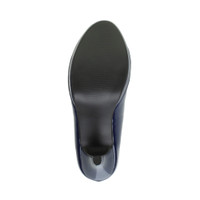 Bottom view of the sole of Navy Patent High Heel Platform Court Shoes