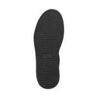 Bottom view of the sole of Black / Black Sole Suede Platform Flatform Creepers Trainers