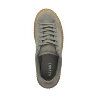 Top view of Grey Suede Platform Flatform Creepers Trainers