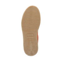 Bottom view of the sole of Orange Suede Platform Flatform Creepers Trainers