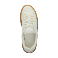 Top view of White PU Platform Flatform Creepers Trainers